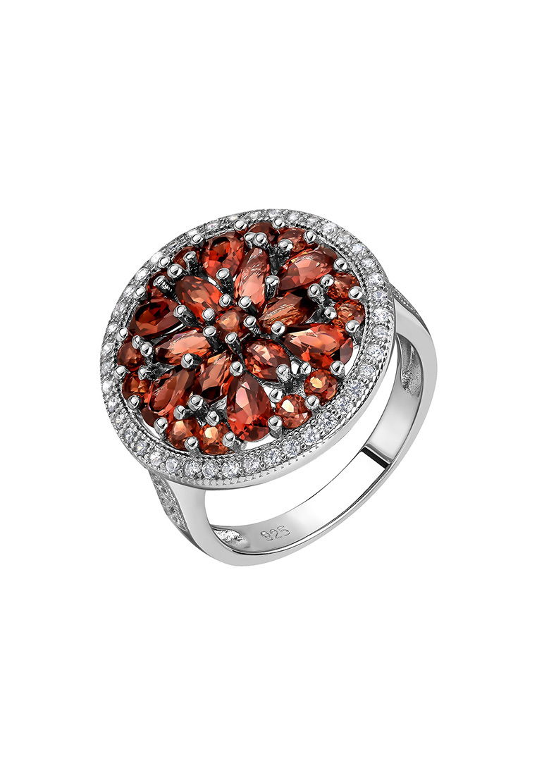 

Кольцо из серебра с гранатом/фианитом р. , Kari Jewelry КЛ-3208-ГР, КЛ-3208-ГР