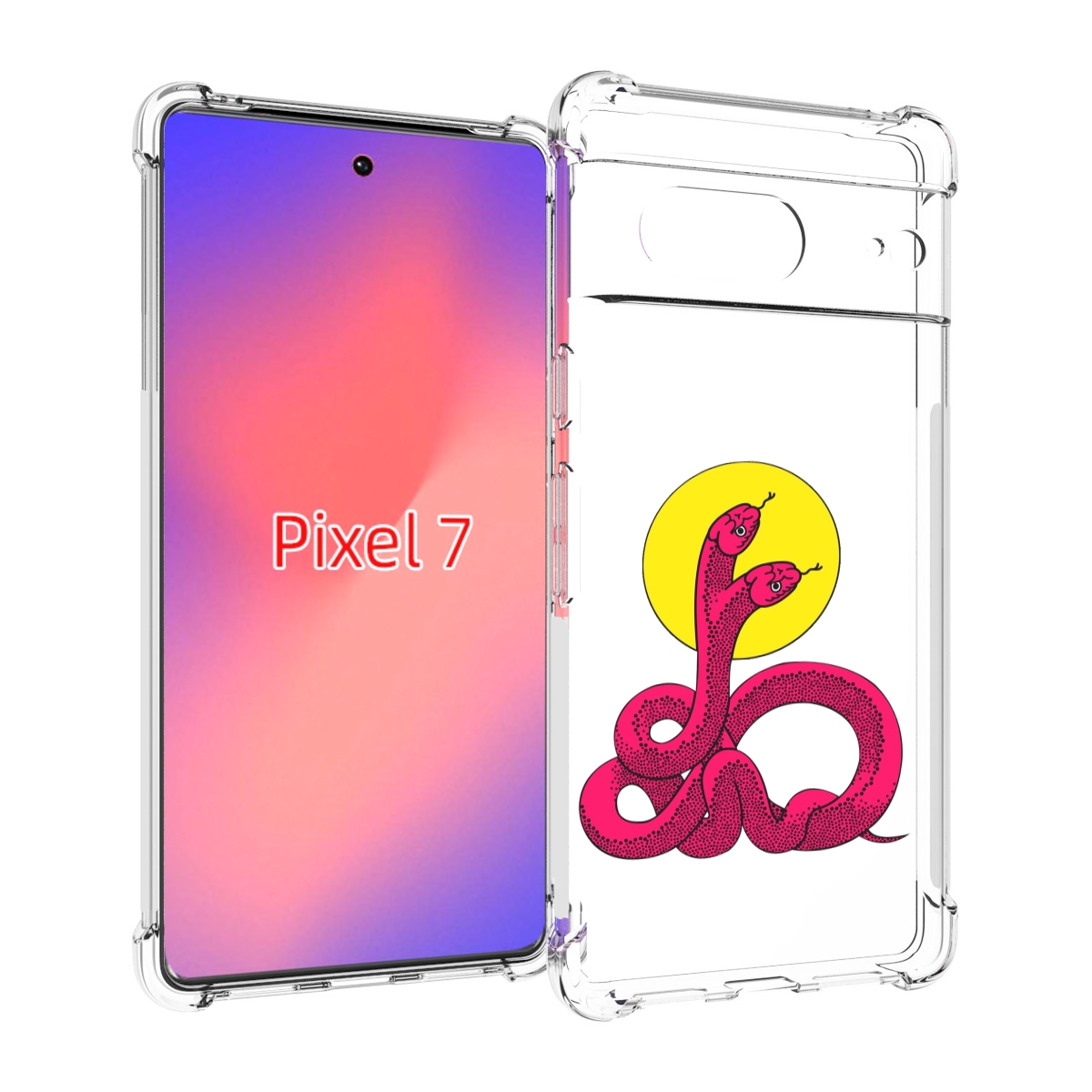 

Чехол Mypads Двухголовая-Змея Для Google Pixel 7, Прозрачный, Tocco
