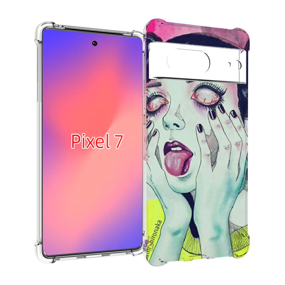 

Чехол Mypads Девушка Без Зрачков Для Google Pixel 7, Прозрачный, Tocco