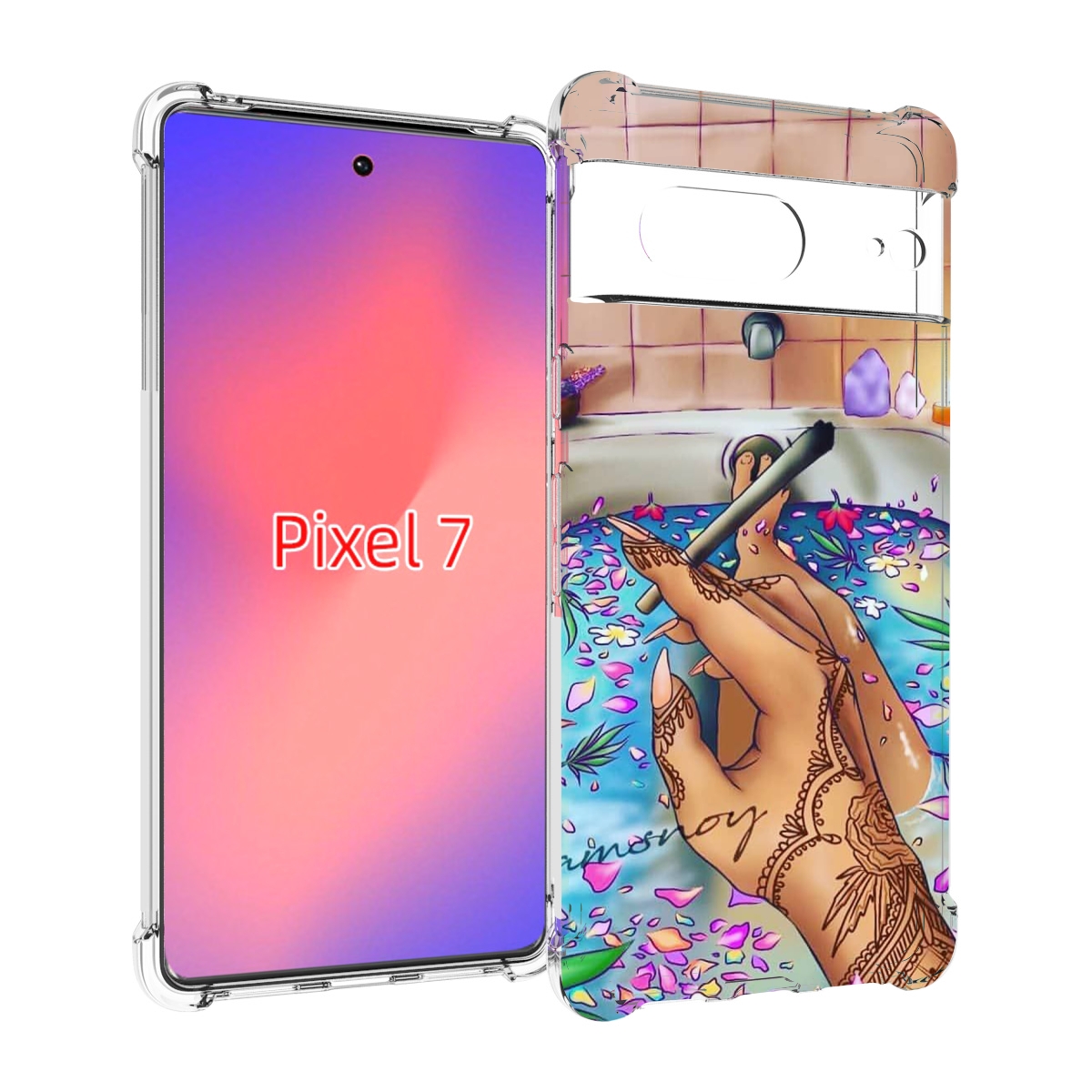 

Чехол Mypads Девушка В Ванне Женский Для Google Pixel 7, Прозрачный, Tocco