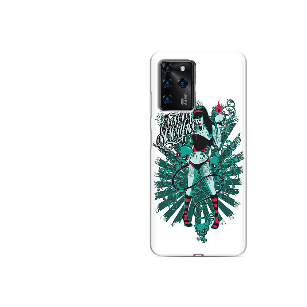 

Чехол MyPads Tocco для ZTE Blade V30 Vita нарисованная девушка в татуировках, Прозрачный, Tocco