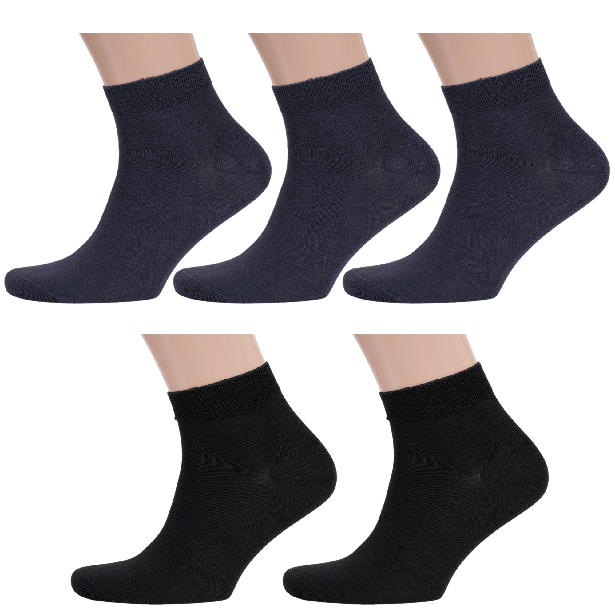 

Комплект носков мужских Rusocks 5-М-1125 серых; черных 27-29, 5-М-1125