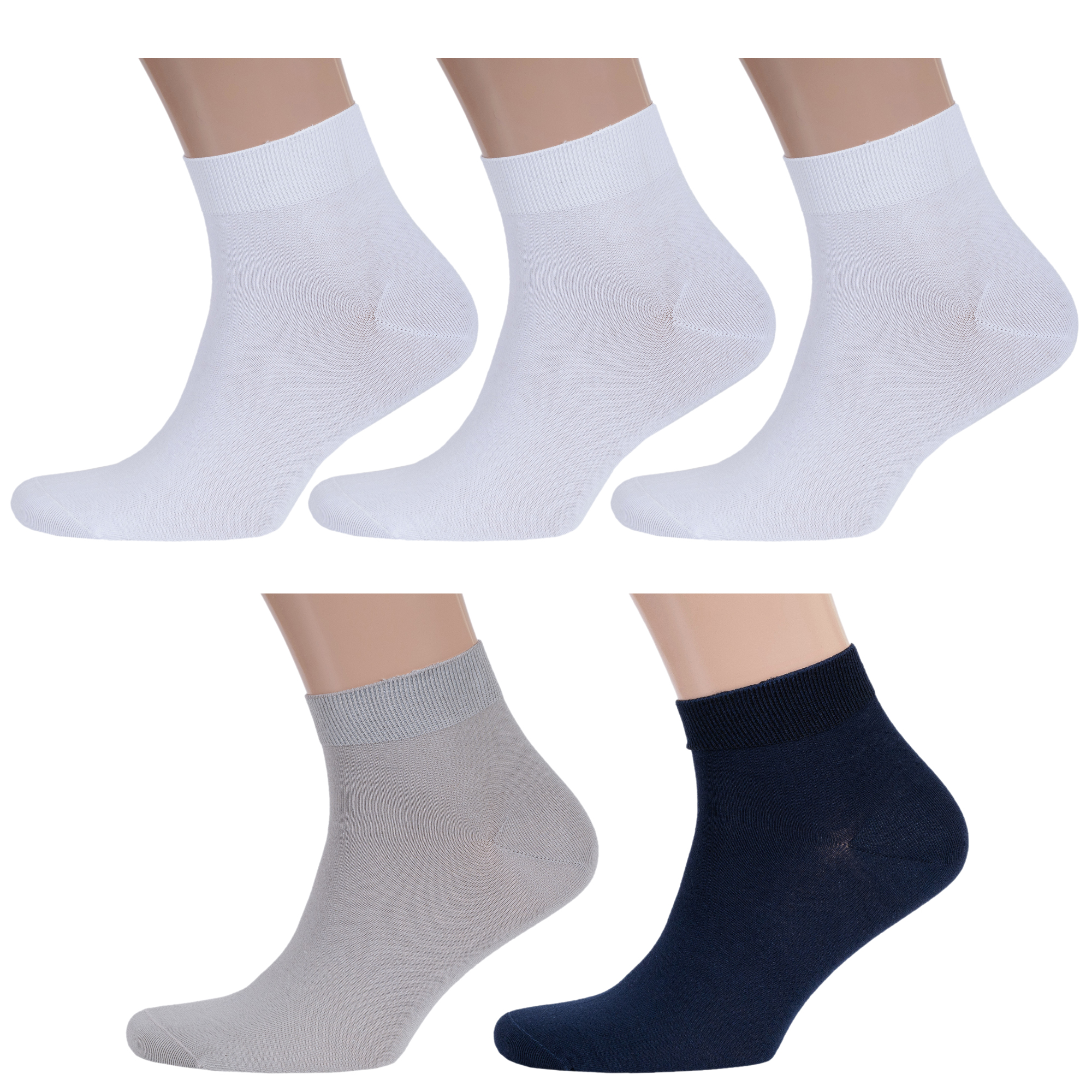

Комплект носков мужских Rusocks 5-М-1125 белых; бежевых; синих 27-29, 5-М-1125