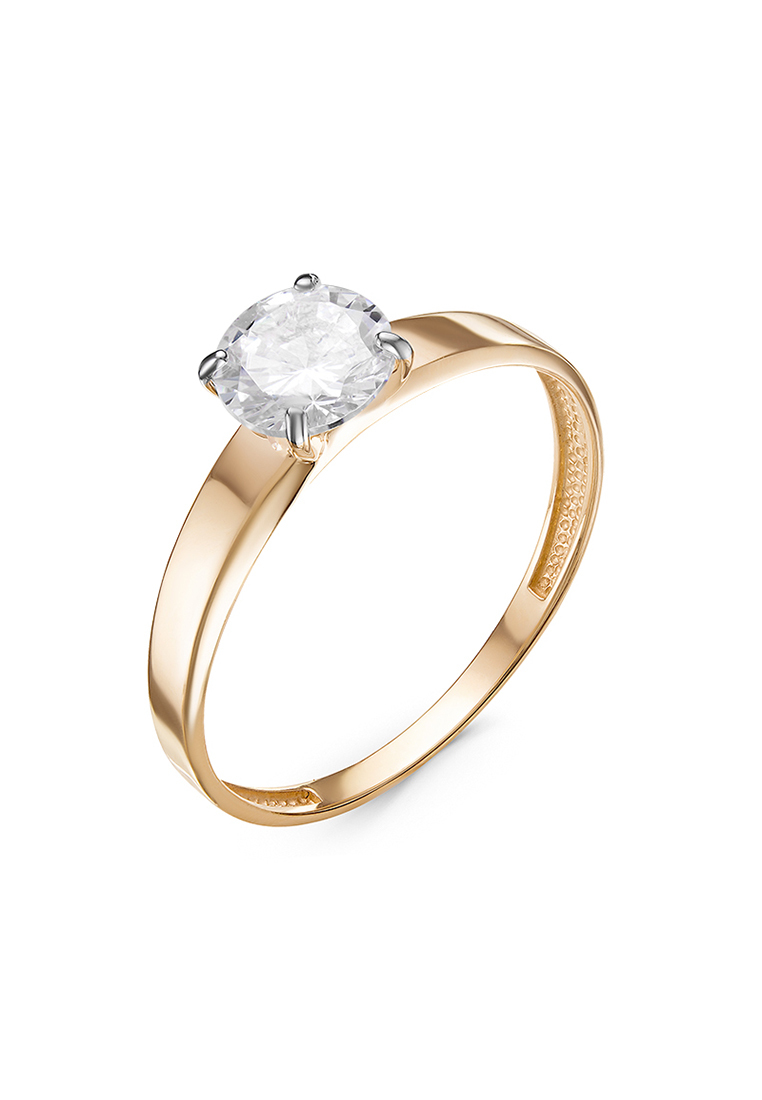 

Кольцо помолвочное из желтого золота с фианитом р. 16,5 Kari Jewelry 117909, 117909