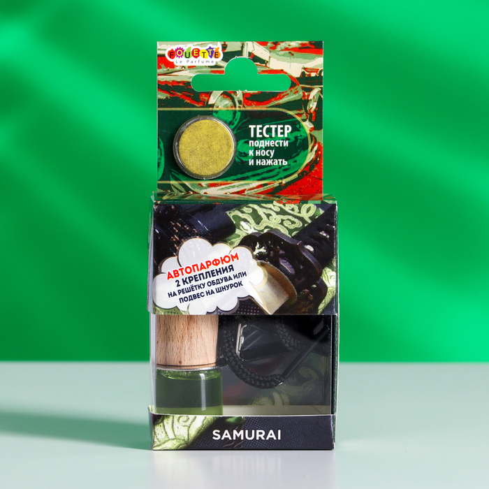 

Ароматизатор подвесной Samurai, парфюм, с клипом на дефлектор, 5 мл, WAK-03