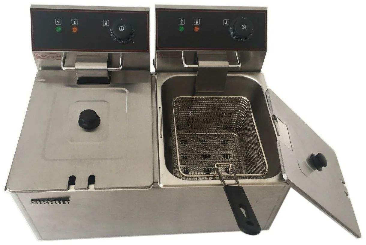 Фритюрница Airhot EF8+8 серебристый