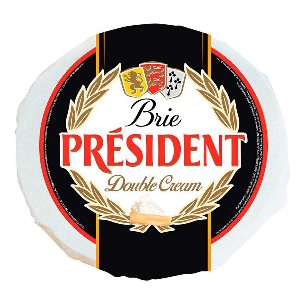 

Сыр President Brie double cream с белой плесенью 73% БЗМЖ 300 г