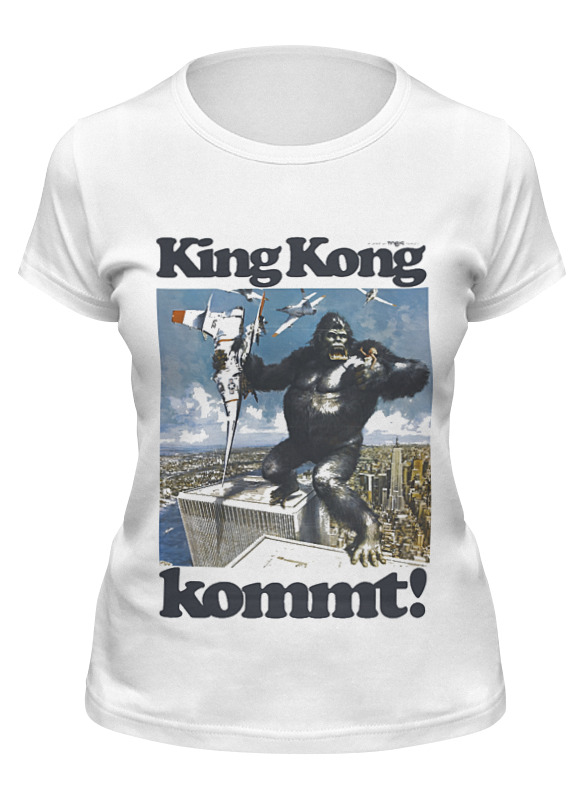 

Футболка женская Printio King kong белая M, Белый, King kong