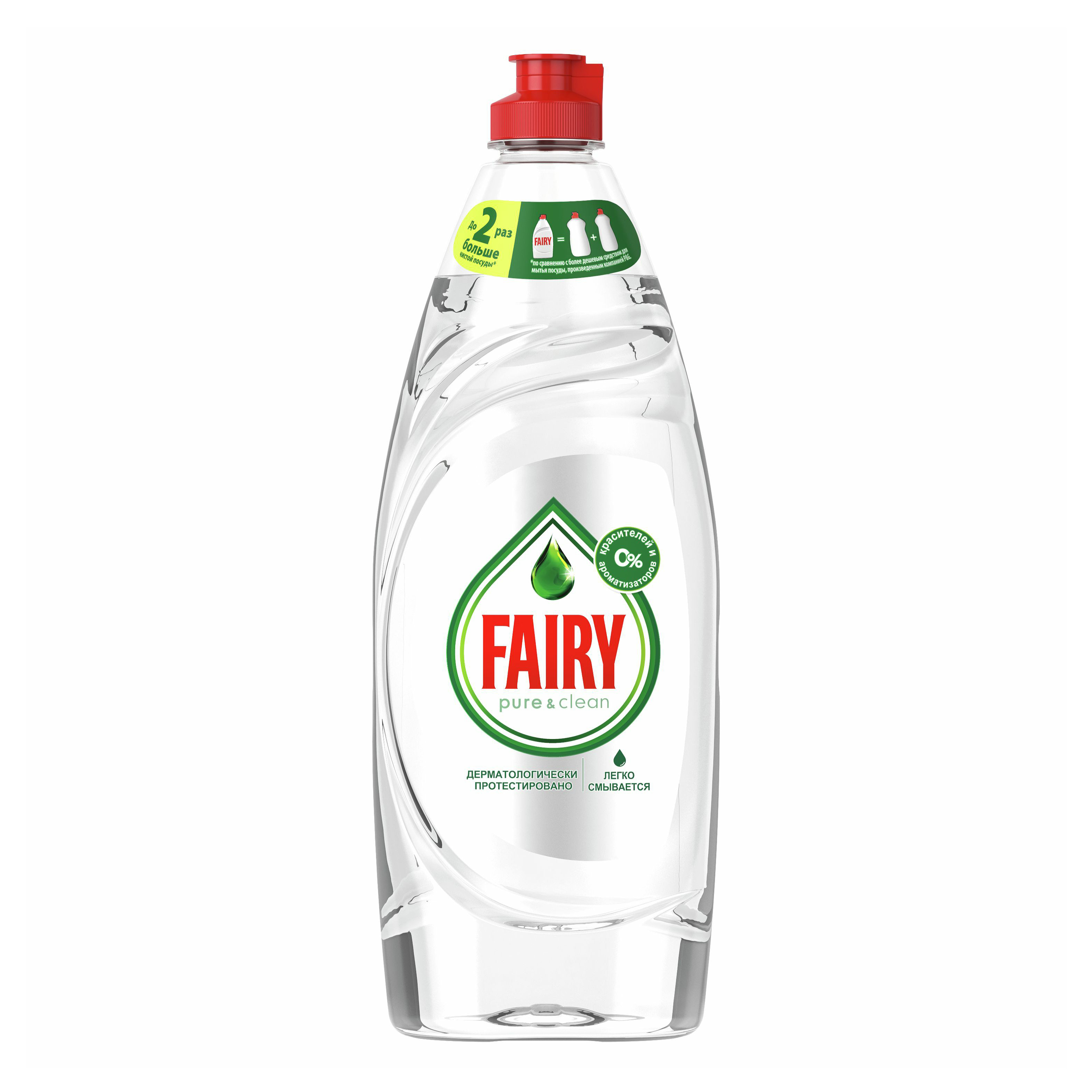 фото Жидкость для мытья посуды fairy pure & clean 650 мл