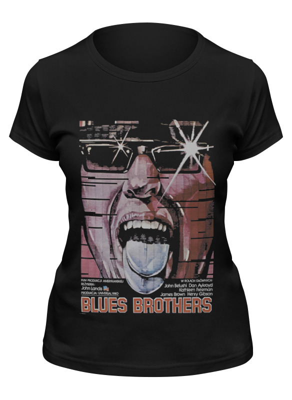 

Футболка женская Printio The blues brothers черная M, Черный, The blues brothers