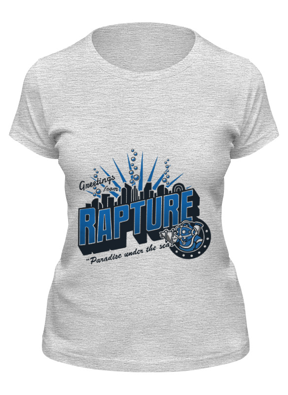 

Футболка женская Printio Rapture серая M, Серый, Rapture