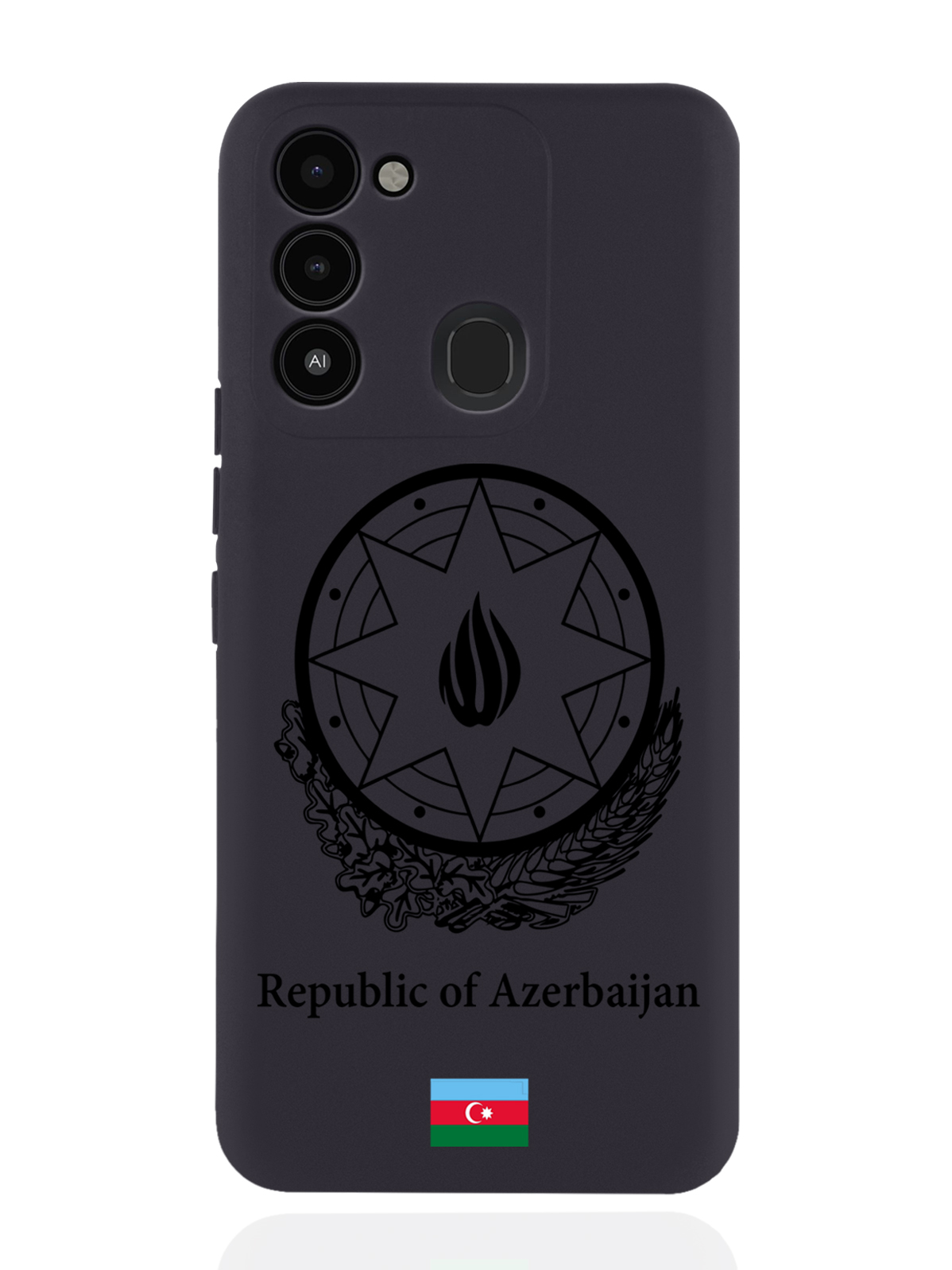 

Чехол SignumCase для Tecno Spark 8c/ Go 2022 Черный лаковый Герб Азербайджана черный