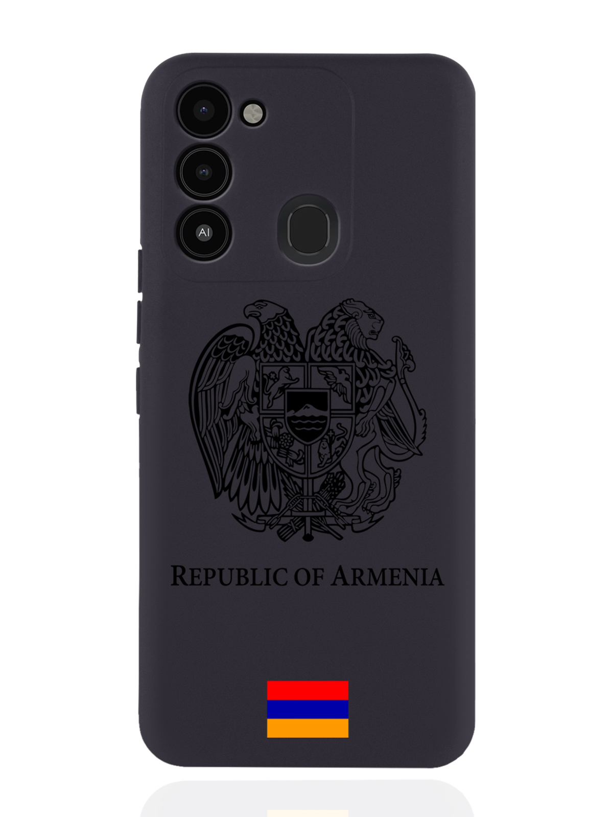 

Чехол SignumCase для Tecno Spark 8c/ Go 2022 Черный лаковый Герб Армении черный