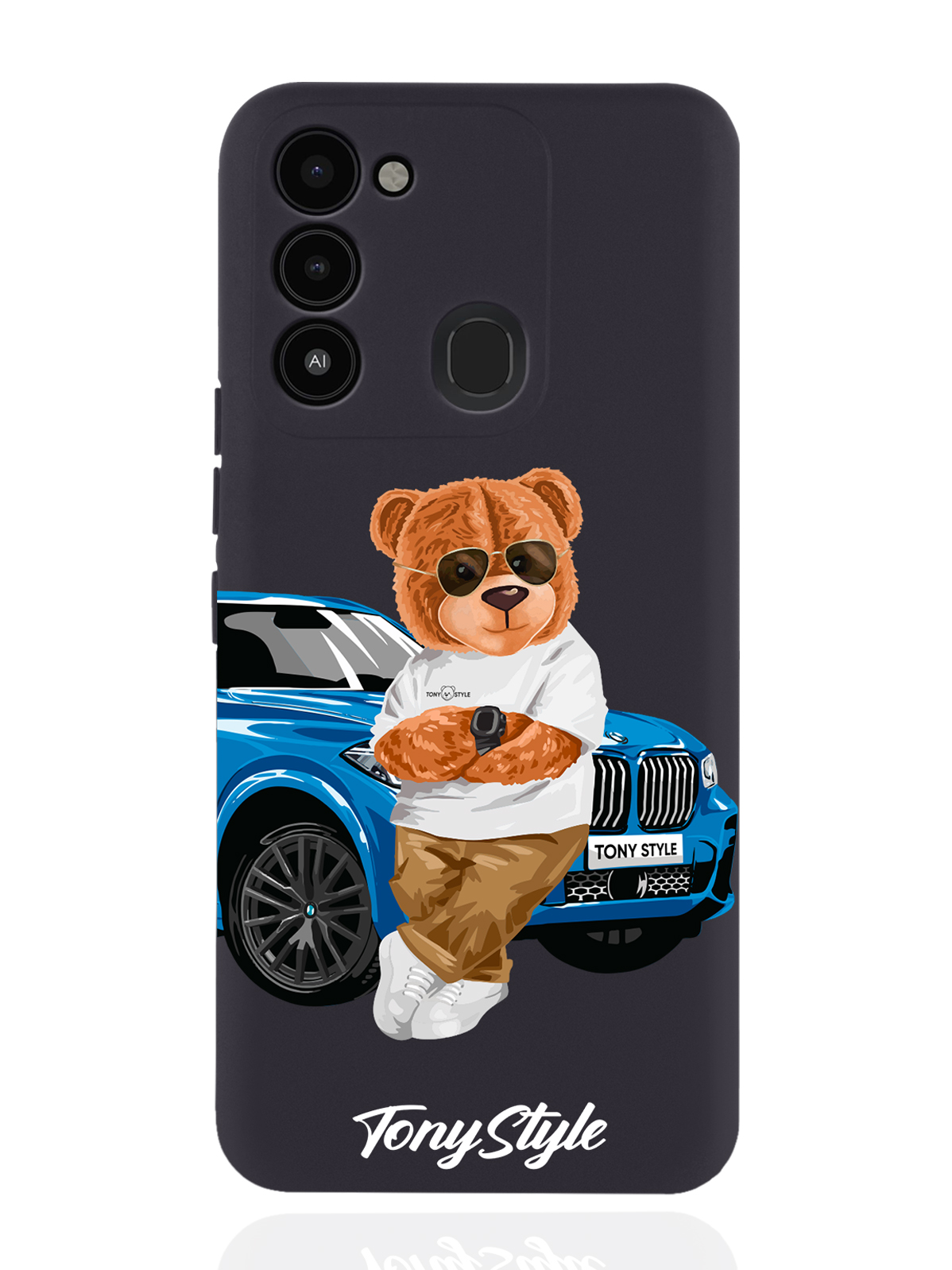 фото Чехол tony style для tecno spark 8c/ go 2022 tony style с машиной черный