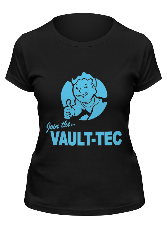 

Футболка женская Printio Fallout vault-tec черная M, Черный, Fallout vault-tec