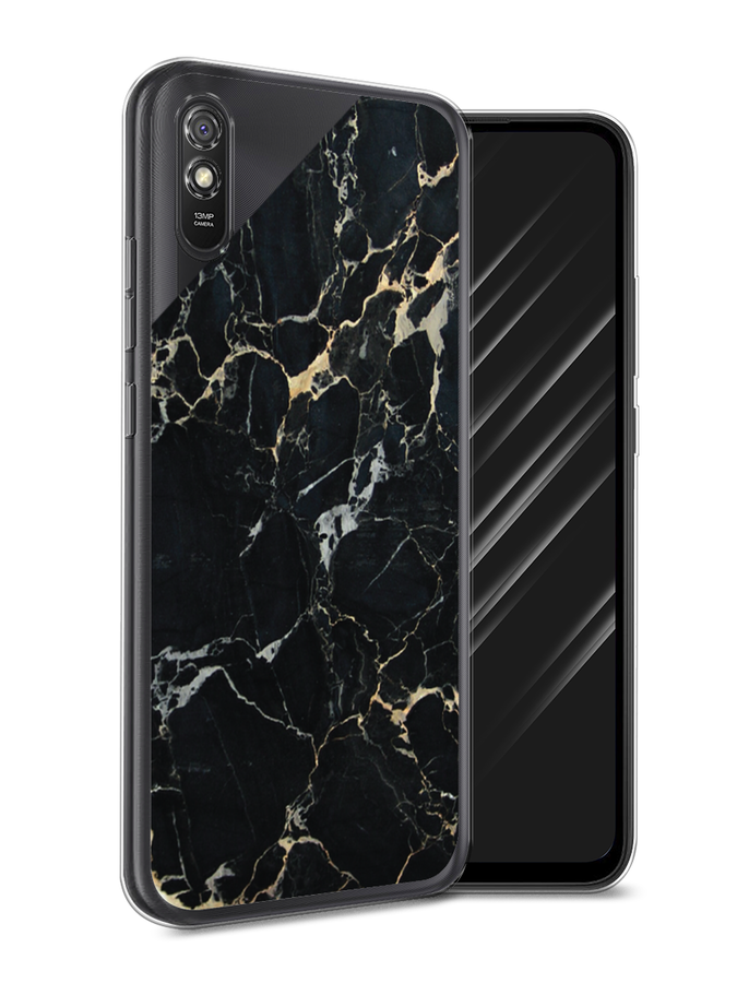 

Чехол Awog на Xiaomi Redmi 9A "Черный мрамор уголок", Разноцветный, 38950-3