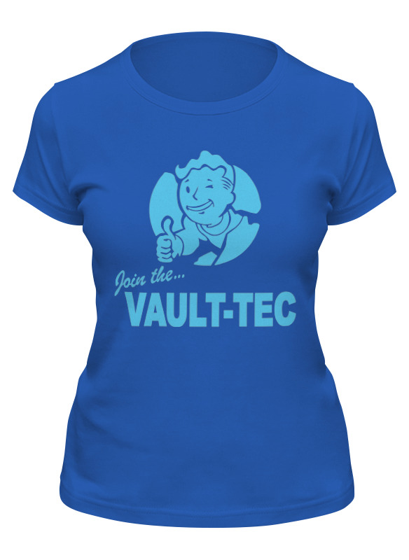 

Футболка женская Printio Fallout vault-tec синяя M, Синий, Fallout vault-tec