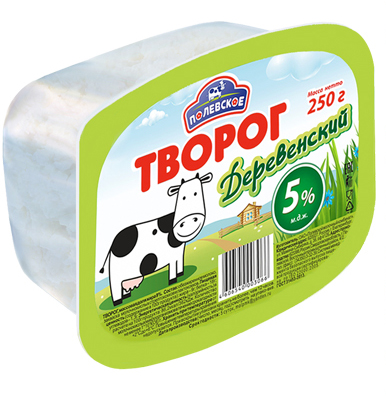 

Творог Полевское Деревенский 5% бзмж