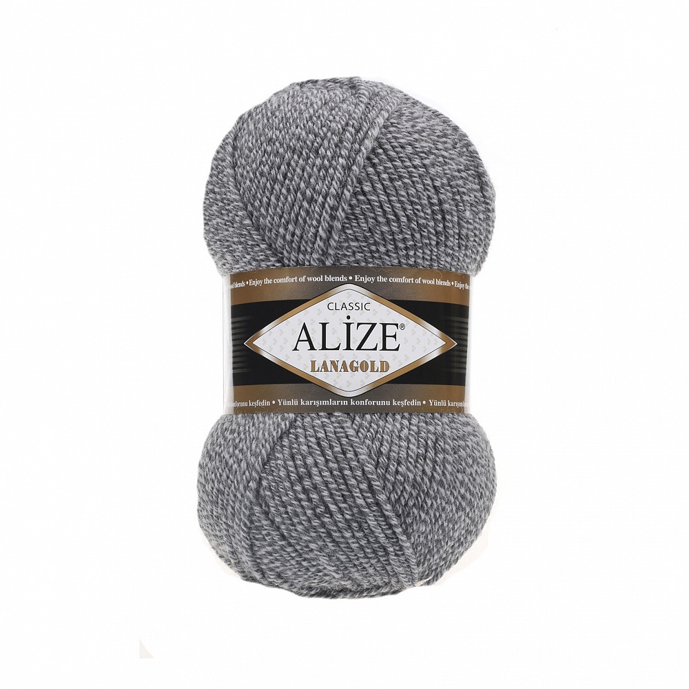

Пряжа ALIZE LanaGold, шерсть, акрил, 5х100 г, 240 м, цвет 651 (LANA.GOLD.651), Серый