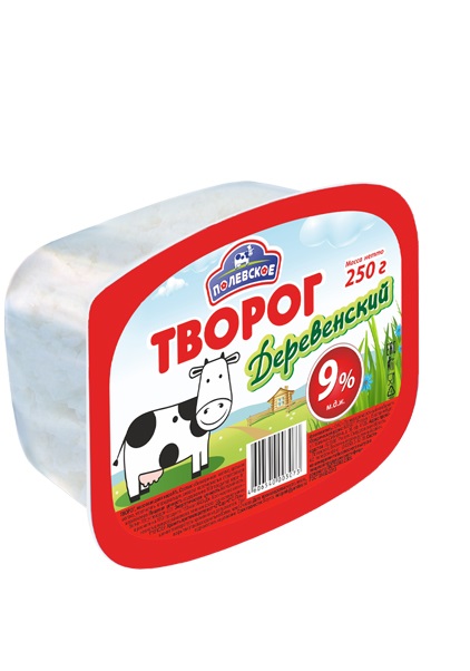

Творог Полевское деревенский 9% 250 г бзмж