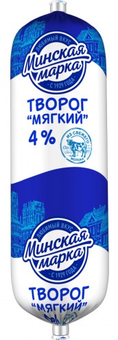 Творог Минская марка мягкий 4% бзмж