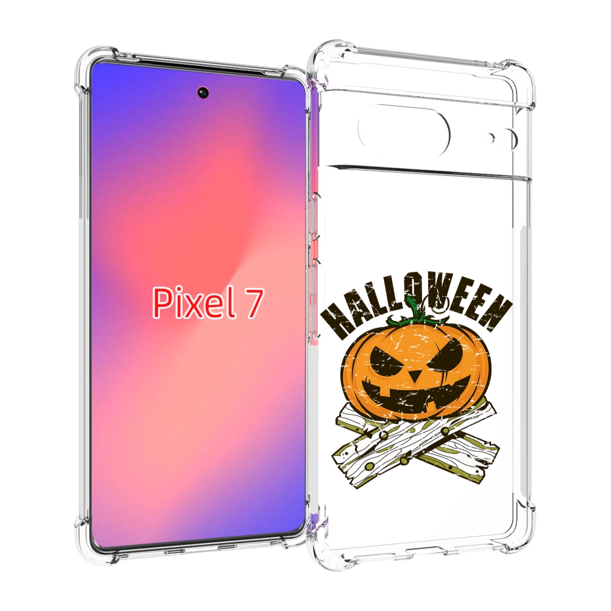 

Чехол Mypads Хэллоуин Доски Тыква Для Google Pixel 7, Прозрачный, Tocco