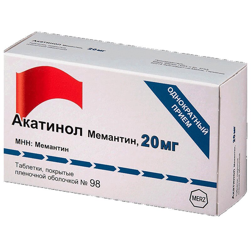 Купить Акатинол Мемантин таблетки 20 мг 98 шт., Merz Pharma