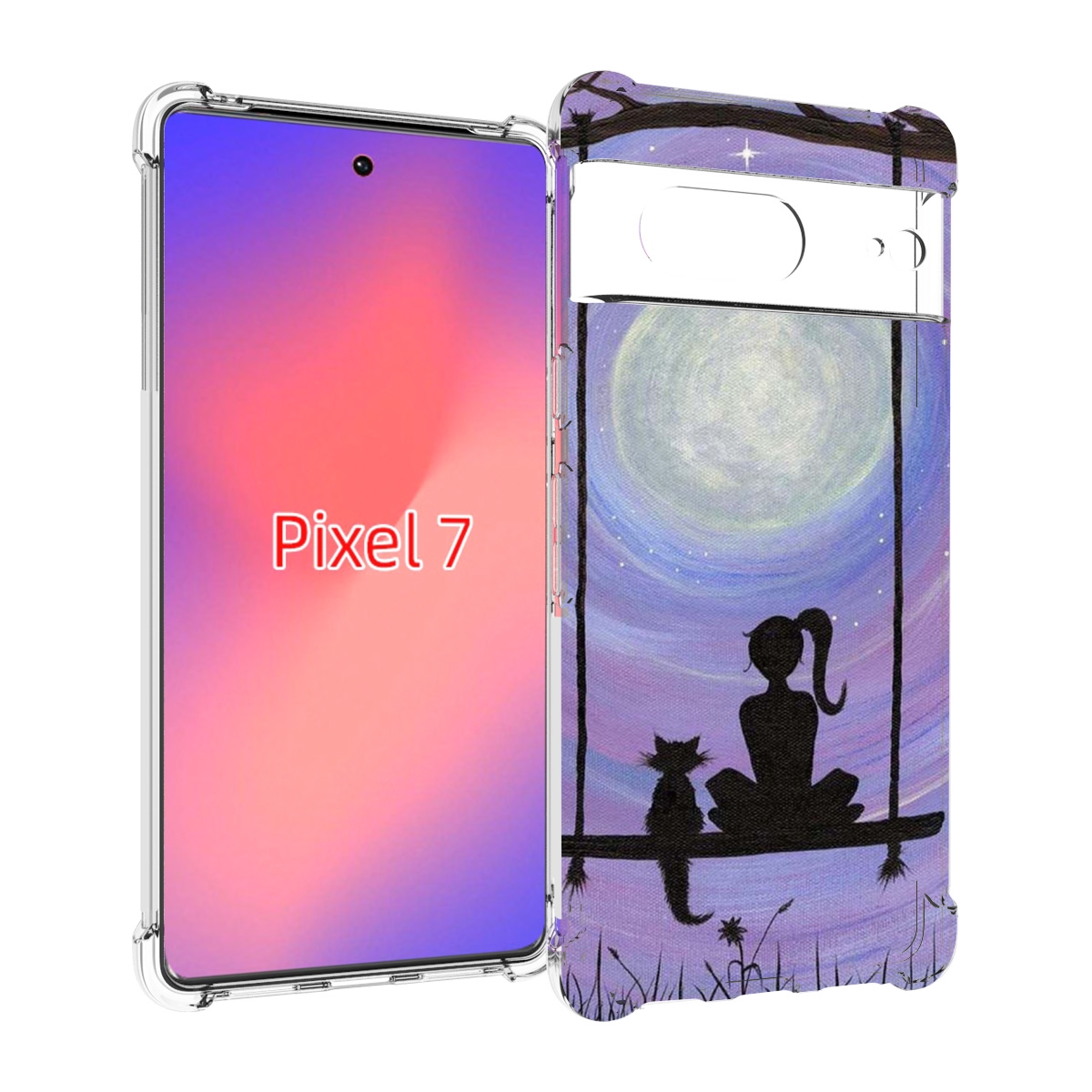 

Чехол Mypads Девушка С Котом На Качеле Женский Для Google Pixel 7, Прозрачный, Tocco