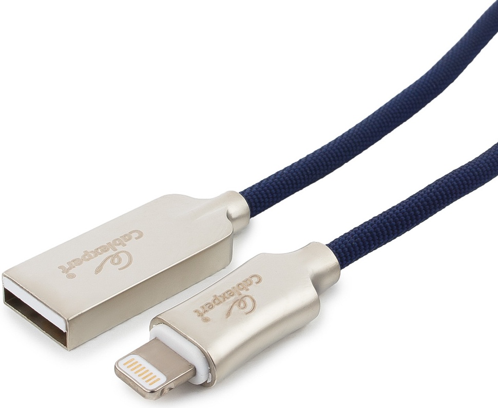 Кабель Cablexpert Platinum USB - Lightning, 1 м, синий (CC-P-APUSB02Bl-1M)