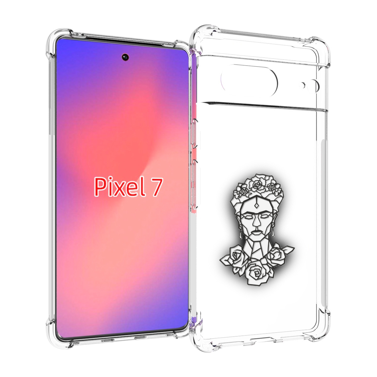 

Чехол Mypads Девушка С Цветами С Гранями Женский Для Google Pixel 7, Прозрачный, Tocco