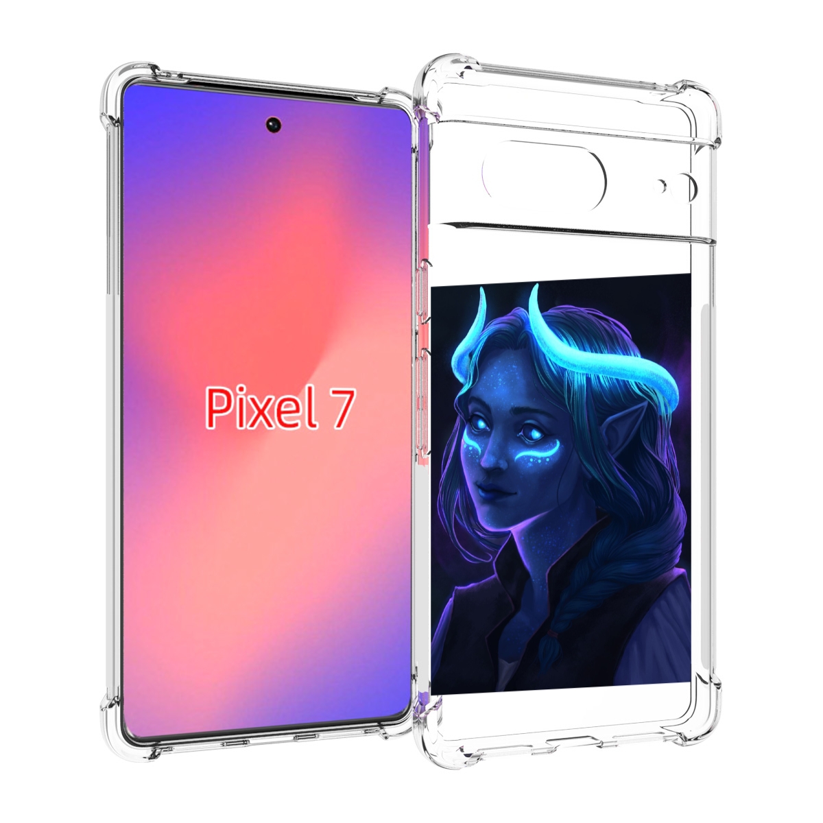 

Чехол Mypads Девушка Синяя Ледяная Женский Для Google Pixel 7, Прозрачный, Tocco