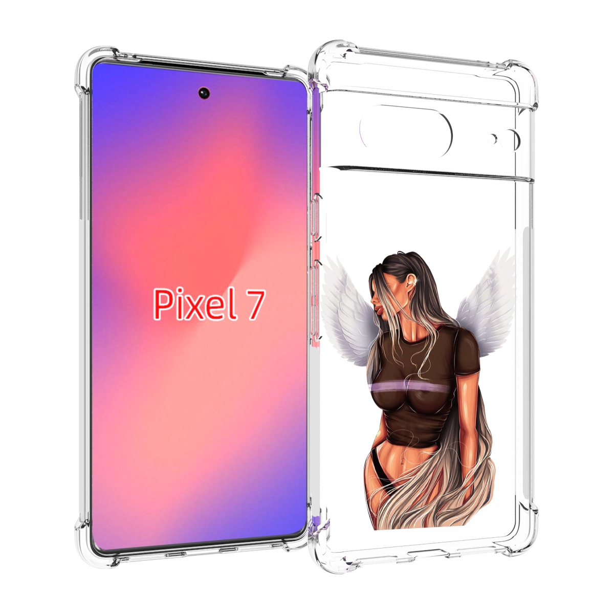

Чехол Mypads Девушка-Ангел-С-Крыльями Женский Для Google Pixel 7, Прозрачный, Tocco
