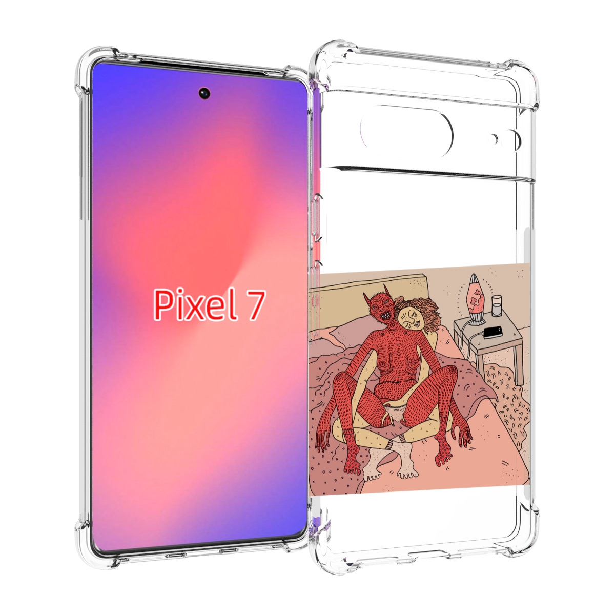 

Чехол Mypads Девушка-Без-Кожи Для Google Pixel 7, Прозрачный, Tocco