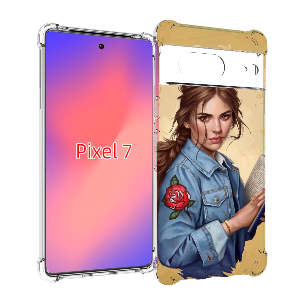 

Чехол Mypads Девушка-В-Бежевом-Фоне Для Google Pixel 7, Прозрачный, Tocco