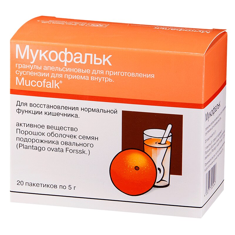 Купить Мукофальк гран.д/приг.сусп.д/приема внутрь Апельсин пак.5г №20, Dr. Falk Pharma