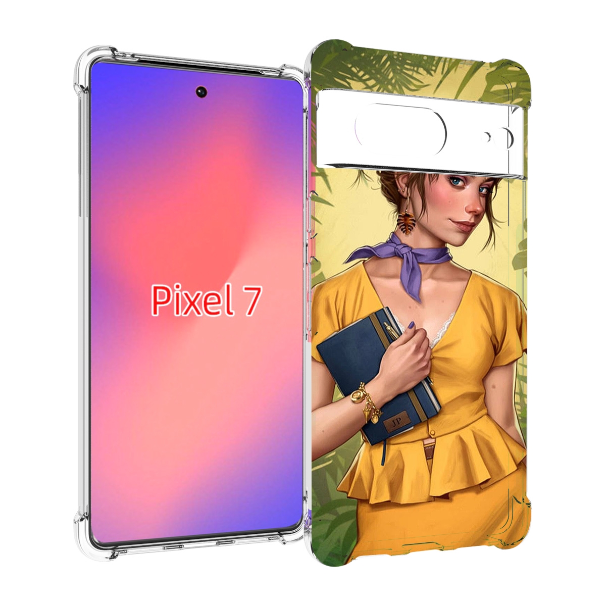 

Чехол Mypads Девушка-В-Зелени Женский Для Google Pixel 7, Прозрачный, Tocco