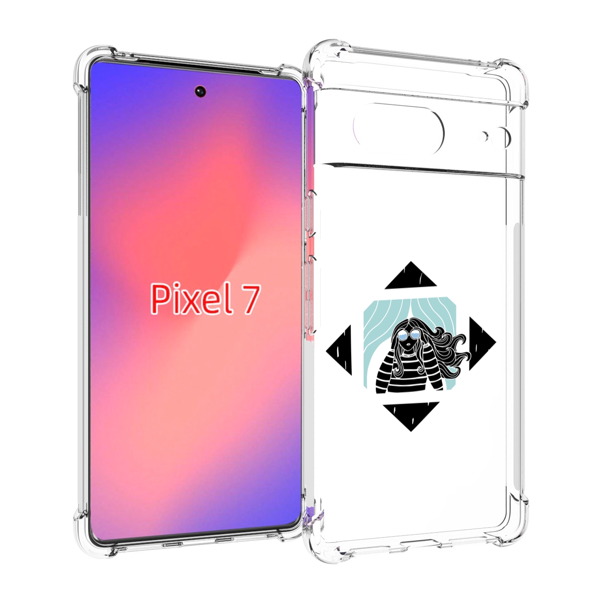 

Чехол Mypads Девушка-В-Квадратике Для Google Pixel 7, Прозрачный, Tocco
