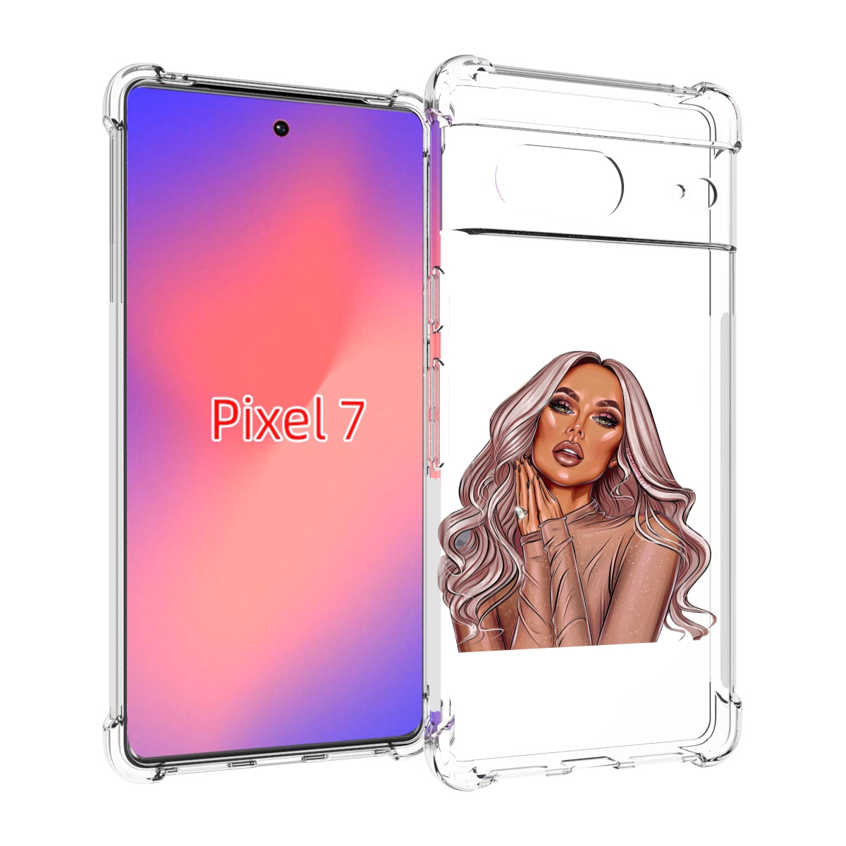 

Чехол Mypads Девушка-В-Коричневых-Оттенках Для Google Pixel 7, Прозрачный, Tocco
