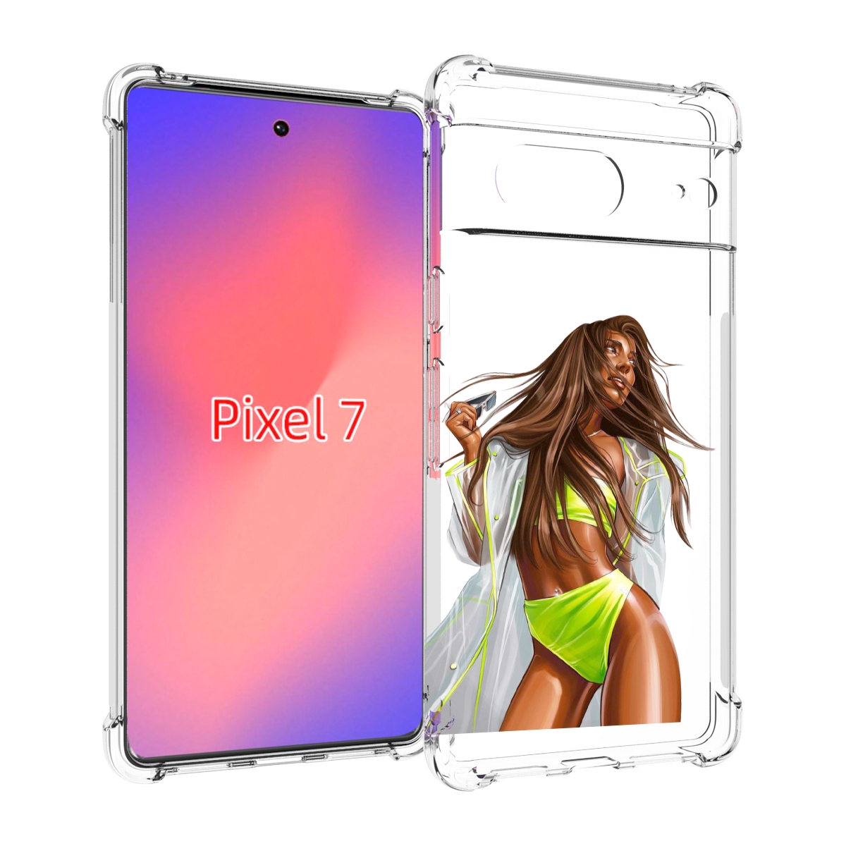 

Чехол Mypads Девушка-Модель-Мулатка Для Google Pixel 7, Прозрачный, Tocco