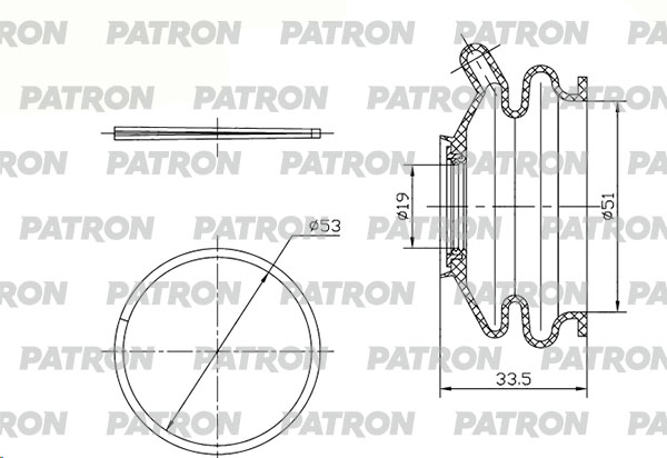 

Пыльник шаровой опоры TOYOTA HIACE PATRON PSE6410
