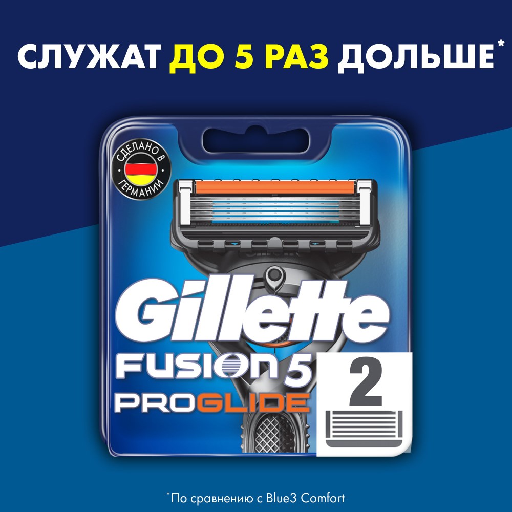 Сменные кассеты Gillette Fusion5 ProGlide 2 шт сменные кассеты для бритья 12 шт совместимы с gillette fusion