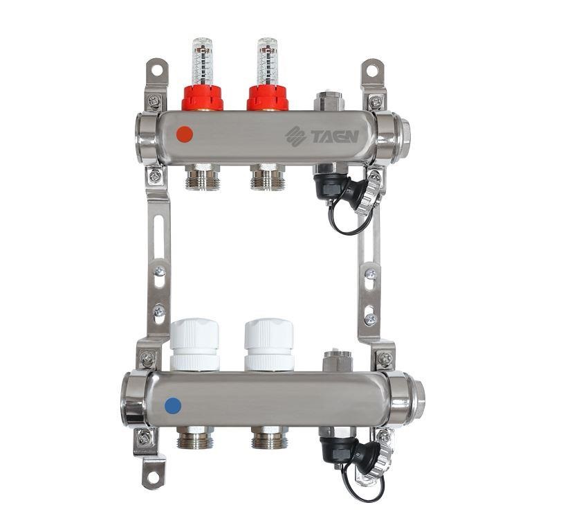 Коллекторная группа для теплого пола TAEN 1x3/4x2 вых.   (нерж.сталь)