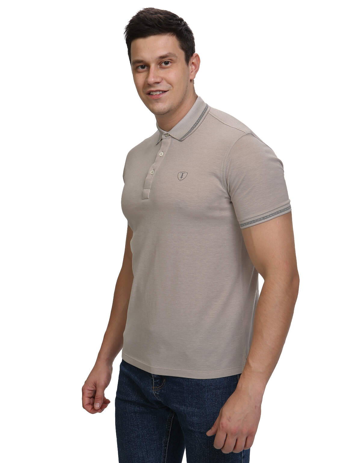 

Футболка-поло мужская Gratude 223-37 бежевая 3XL, 223-37