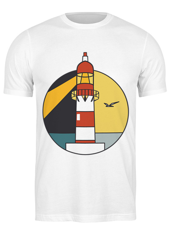 

Футболка мужская Printio Маяк и море белая 3XL, Белый, Маяк и море