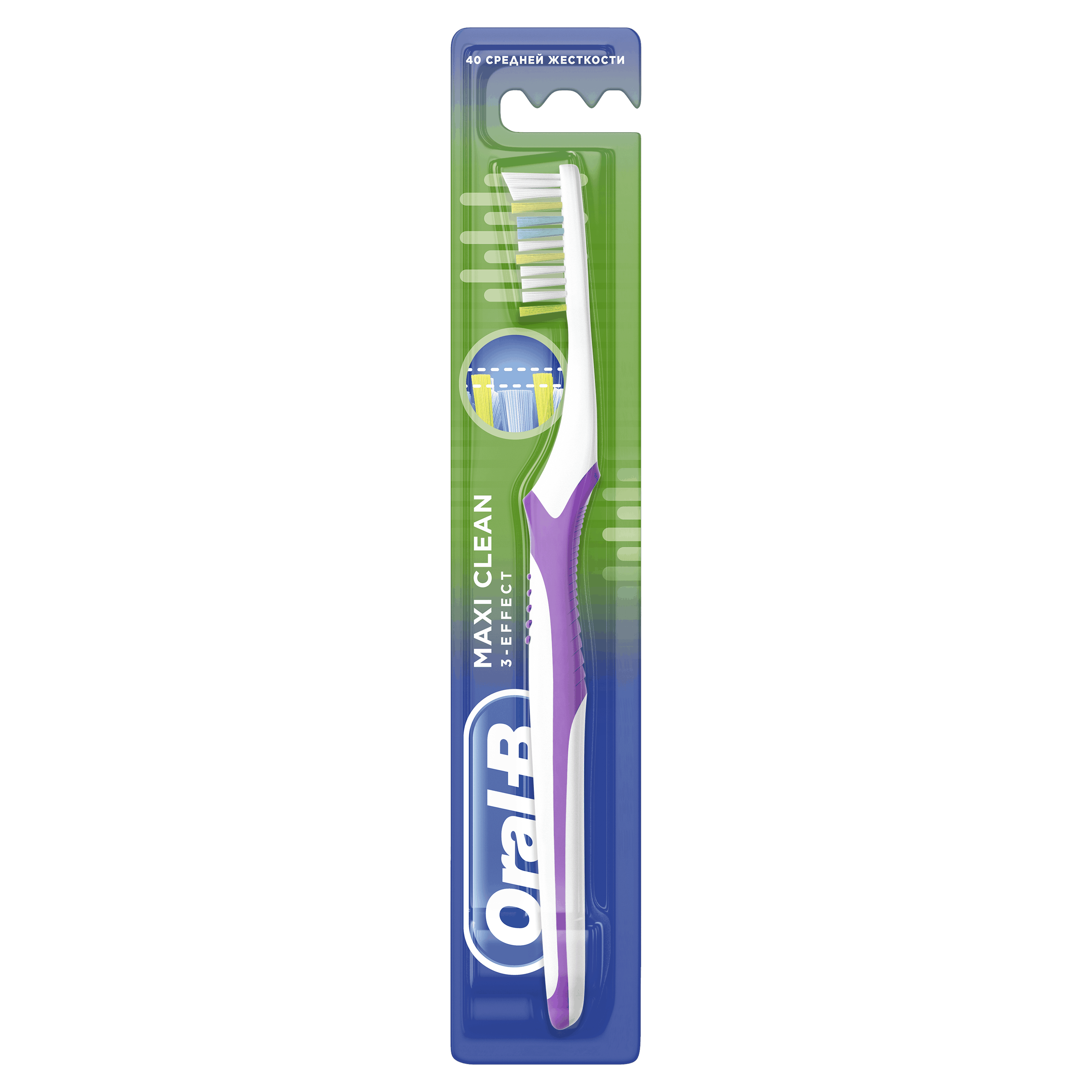 Зубная щетка Oral-B 3_Effect Maxi Clean Vision 40 средняя 1 шт зубная щетка evermex extra clean жесткая фиолетовая