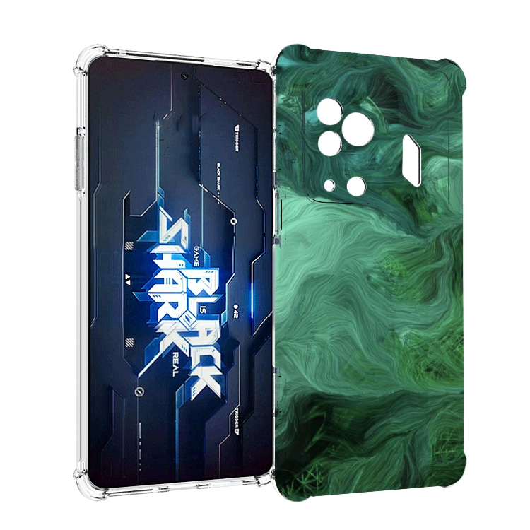 

Чехол MyPads зеленые нити для Xiaomi Black Shark 5 Pro, Прозрачный, Tocco