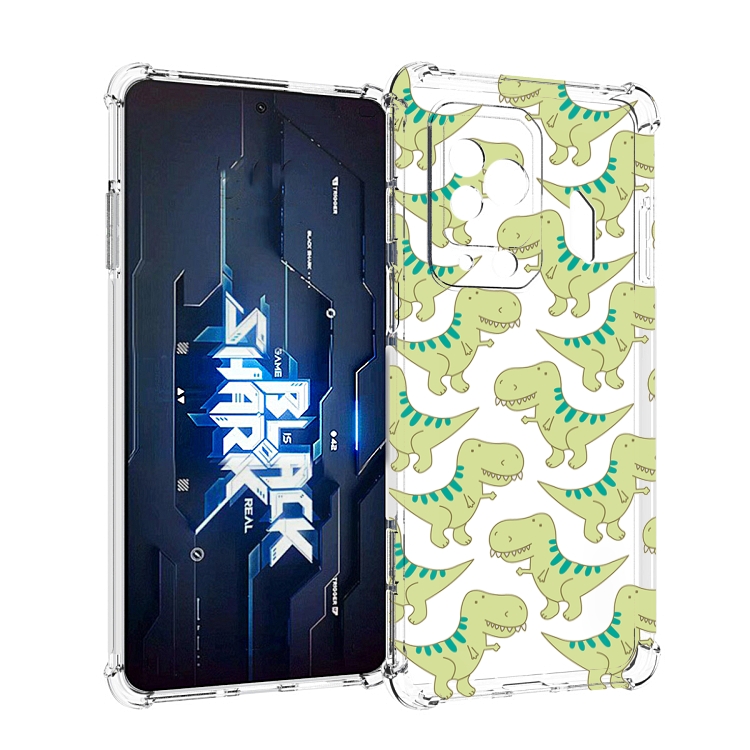 

Чехол MyPads зеленые-динозаврики для Xiaomi Black Shark 5 Pro, Прозрачный, Tocco