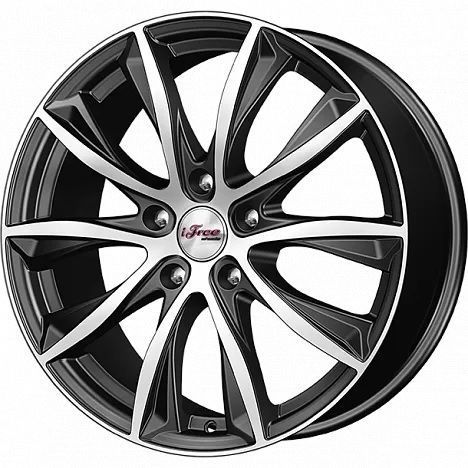

Колесный диск IFREE Каzантип 7.5x18 ET48 5x100 D56.1 Блэк Джек, арт. 688813, Черный;серебристый, Каzантип