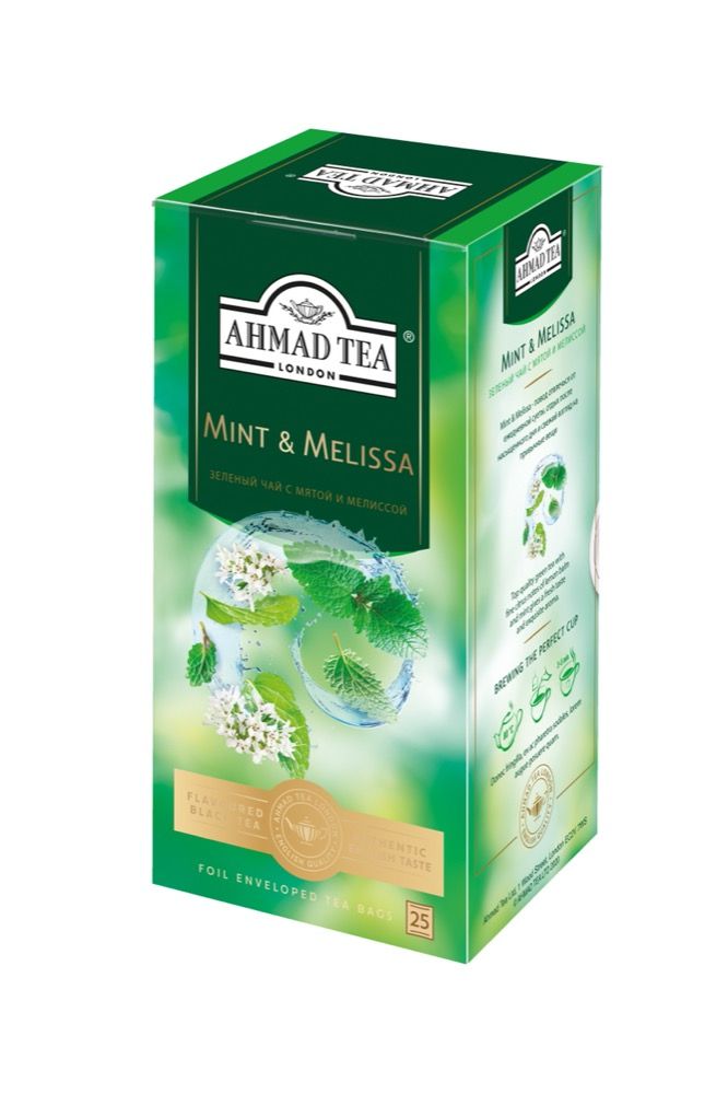 Зеленый чай AHMAD TEA Мята-Мелиса 25 пакетиков