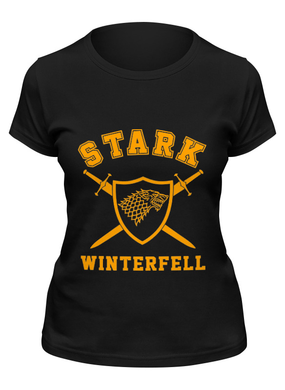 

Футболка женская Printio Старки (starks) черная XL, Старки (starks)